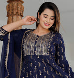 Navy Blue color beautiful sharara set buy now - Joshindia