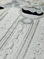 White Color Georgette Designer Kurta Set - Joshindia