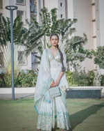 White Color Designer Sharara Suit Buy Now - Joshindia