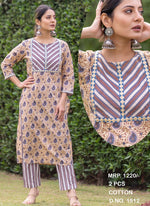 Cotton Printed Kurti With Pant - Joshindia