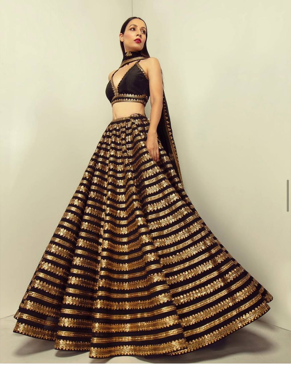 Trendy black color sequence lehanga choli buy now - Joshindia