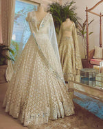 Latest White Color Mirror Work Lehenga Choli At Affordable Price - Joshindia