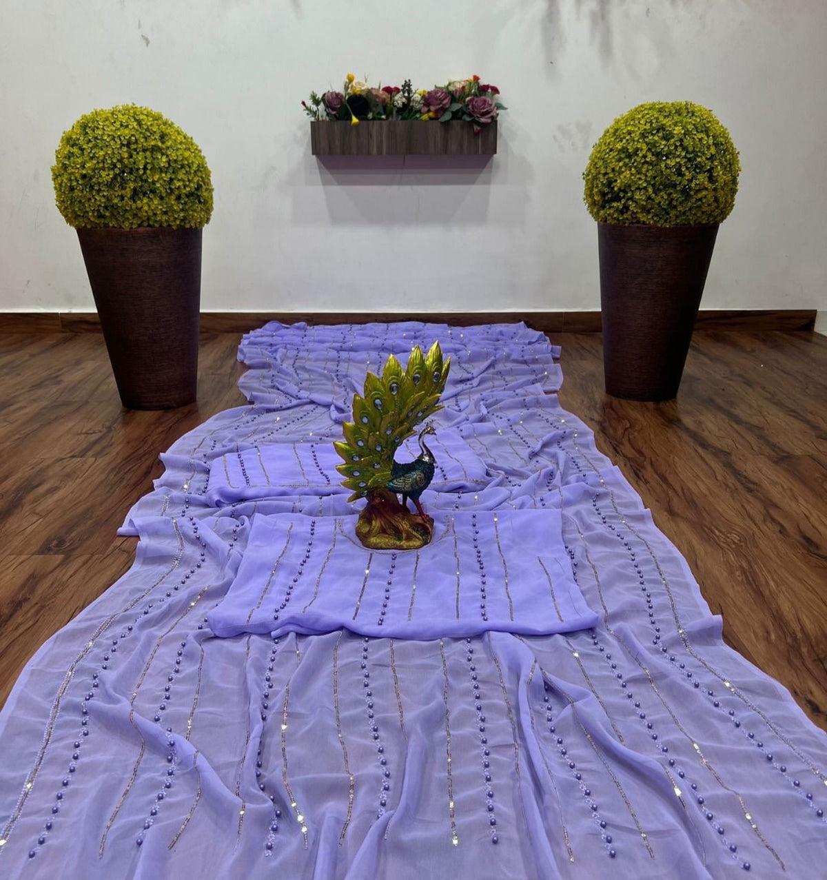 orchid color Designer Saree - Joshindia