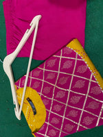 Trendy Style Kurti PalazzoWith Bandhani Print - Joshindia