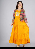 PREMIUM Heavy Rayon Long gown with jacket - Joshindia
