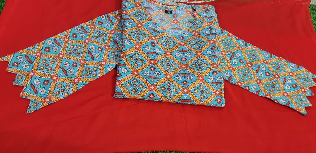 New Our patan HandblockRayon suit - Joshindia