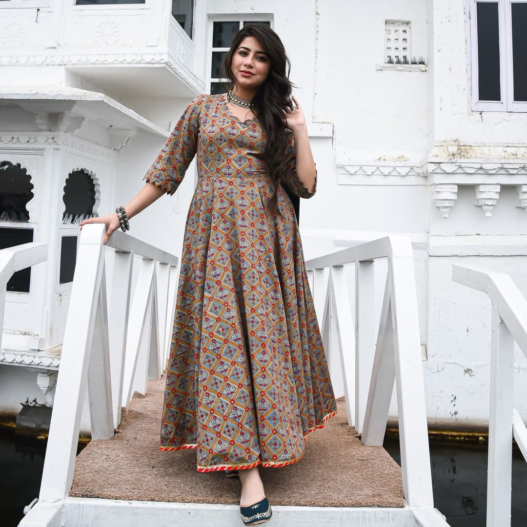 New Our patan HandblockRayon suit - Joshindia