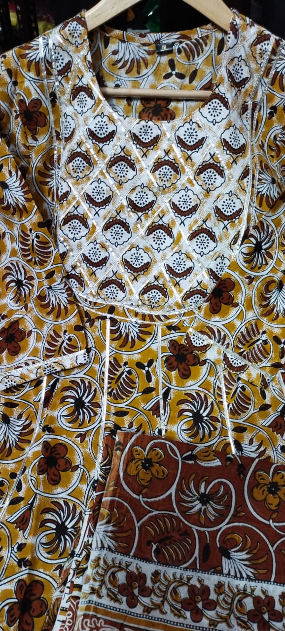 Febric cotton Anarkali kurti with pant - Joshindia