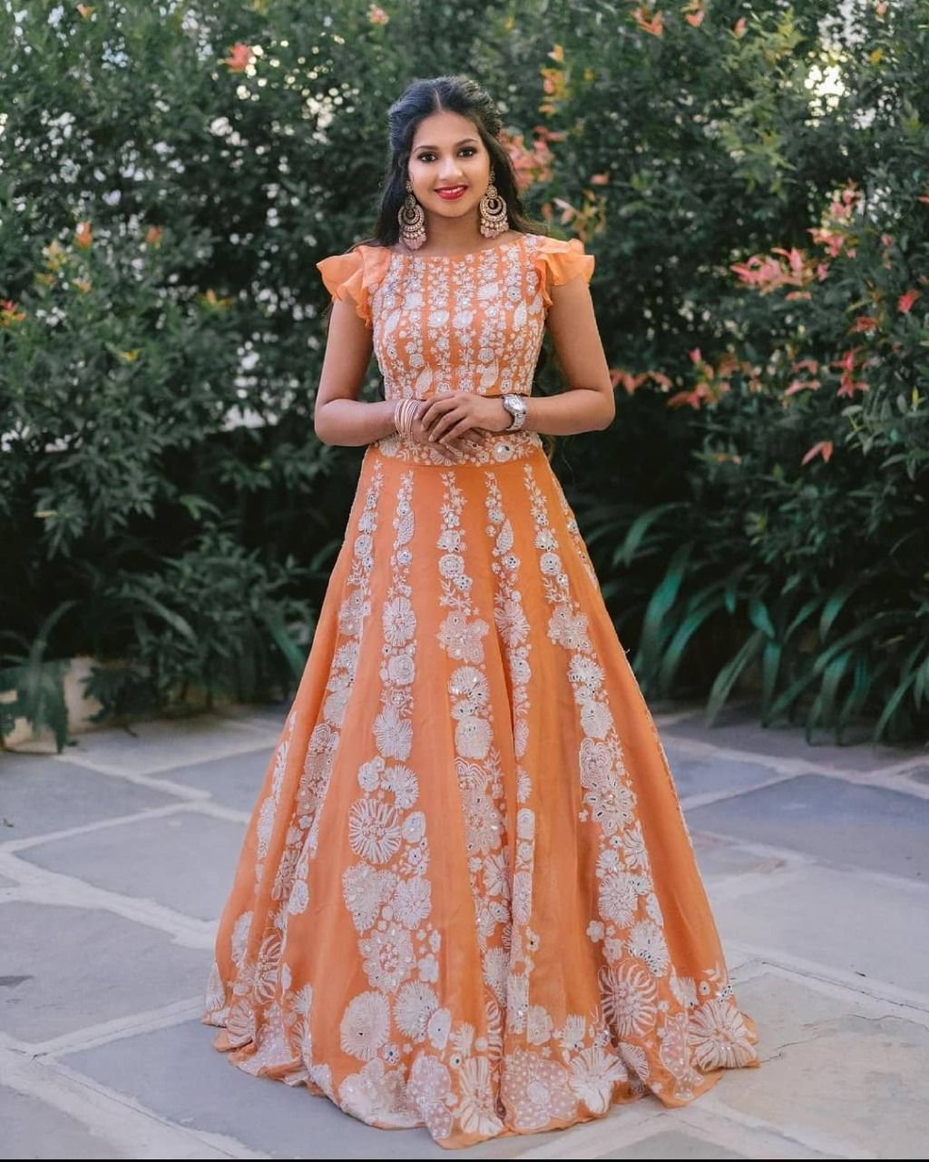 Orange Color Heavy Designer Lehenga Choli - Joshindia
