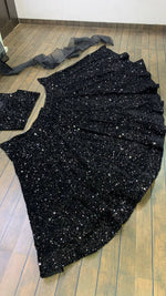 Black color designer sequence work lehenga choli - Joshindia