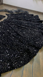 Black color designer sequence work lehenga choli - Joshindia