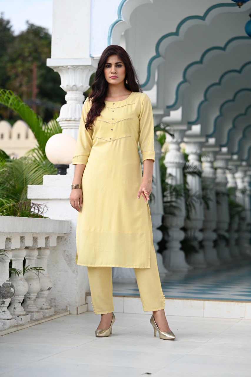 Elegant Muslin Embroidered Kurti With Pant & Dupatta - Joshindia