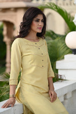Elegant Muslin Embroidered Kurti With Pant & Dupatta - Joshindia