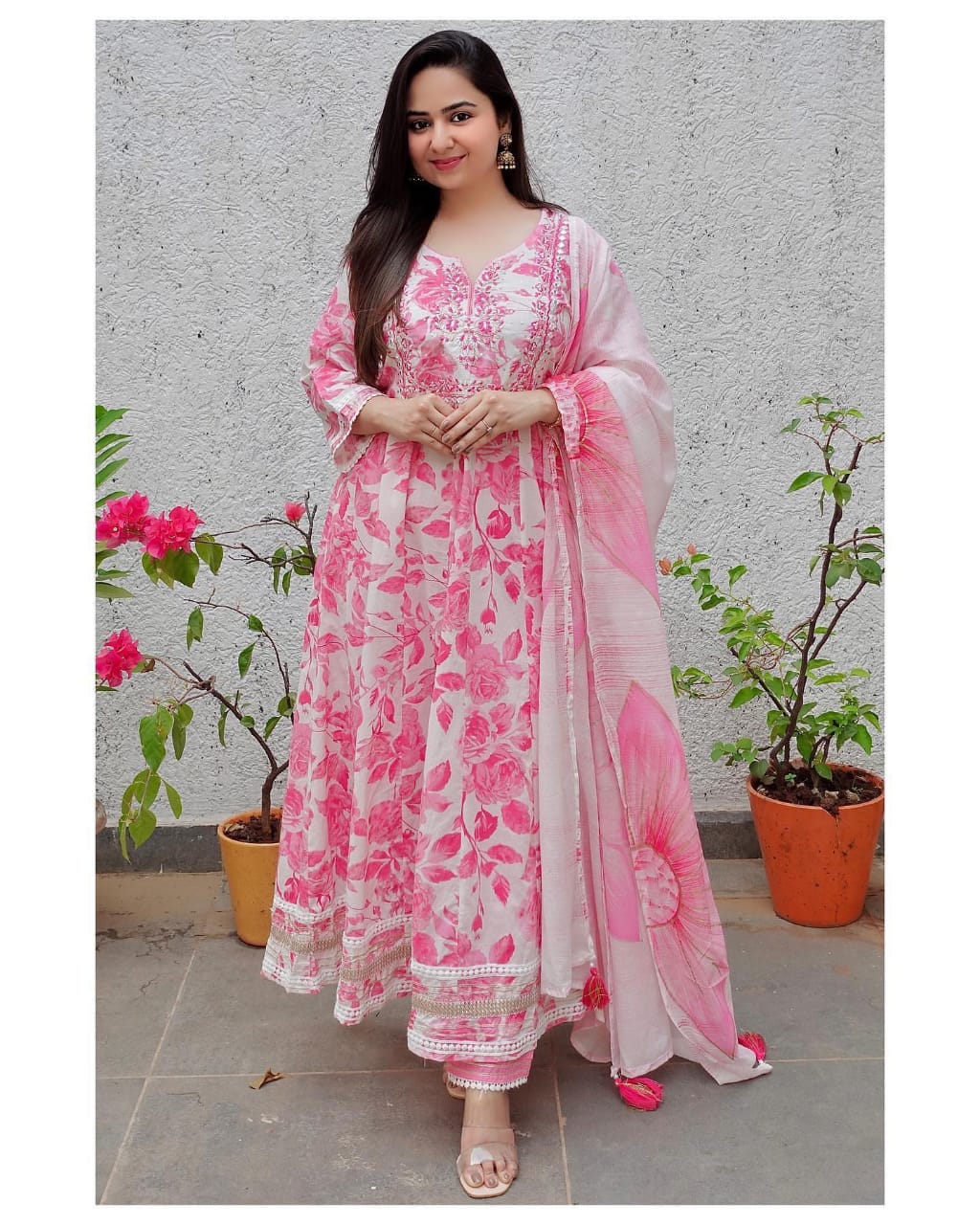 Beautiful RayonFabric ankle Lenth Kurti Pant With Dupatta - Joshindia