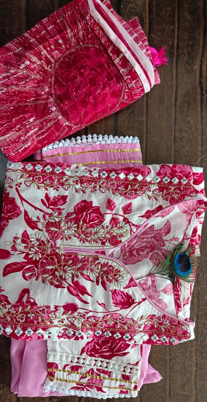 Beautiful RayonFabric ankle Lenth Kurti Pant With Dupatta - Joshindia