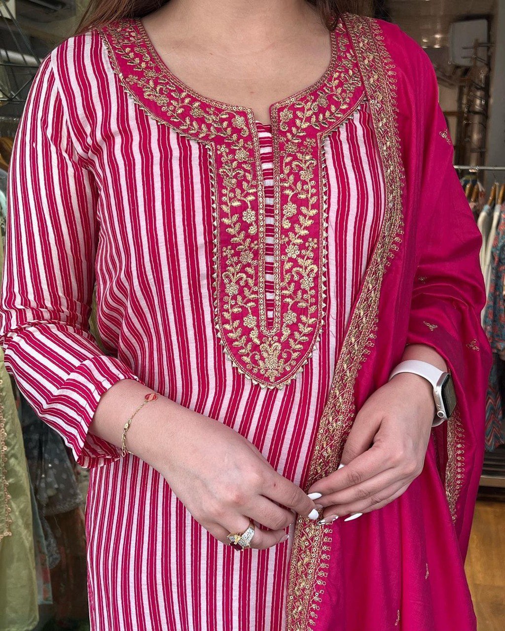 Trendi Red colour Designr Kurta Set Buy Online - Joshindia