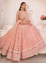 Trending Peach Color Lehenga Choli For Wedding - Joshindia