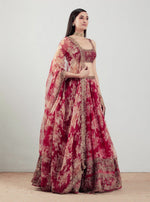 Beautiful red color georgette designer lehenga choli buy now - Joshindia