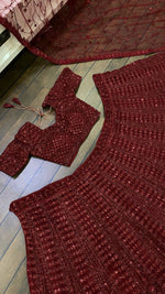 Classic Indian Maroon Lehenga Choli set For Festive Season At Best Price - Joshindia