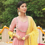 Beautiful Pink color gown for girls - Joshindia