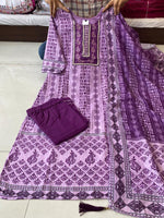 Amazing Purple Color Kurta Set At Josh India - Joshindia