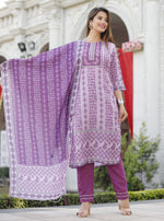 Amazing Purple Color Kurta Set At Josh India - Joshindia