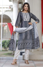 Amazing Grey Color Kurta Set At Josh India - Joshindia