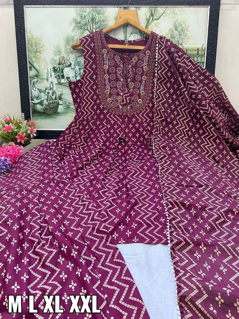 Trending Wine Color Kurti Set For Wedding Buy Now - Joshindia
