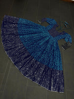 Turcoish blue ready to wear gown for wedding function buy online - Joshindia