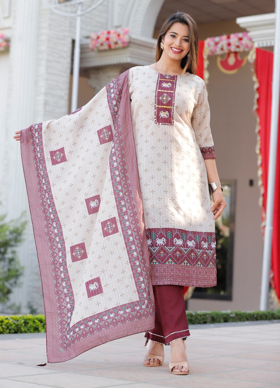Trending Designer Printed Kurta Set Buy Online - Joshindia