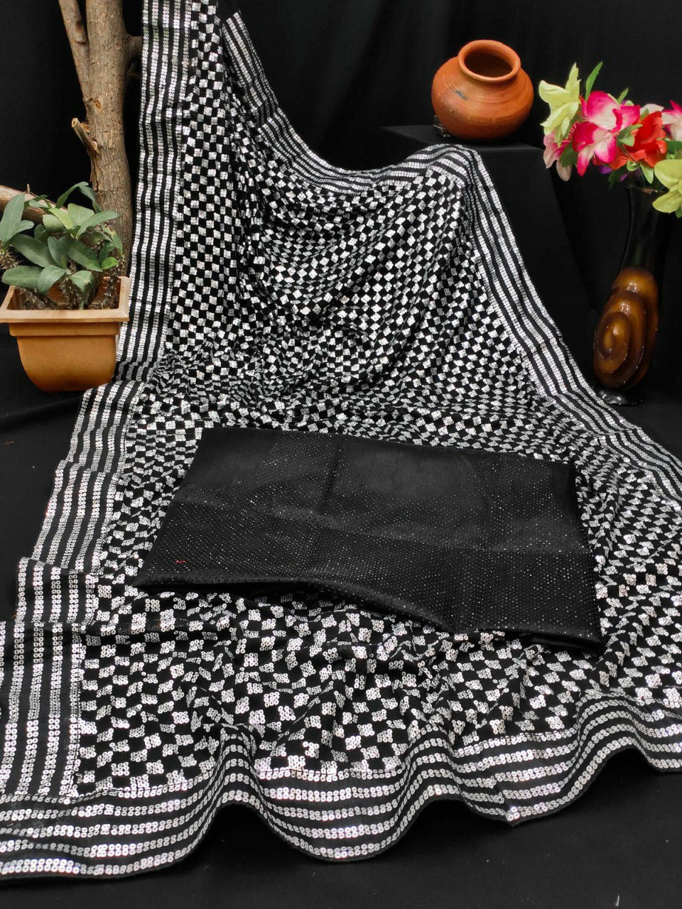Black Saree At Affordable Price Buy Online - Joshindia