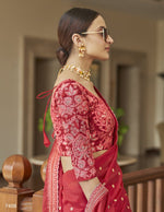 Red Saree At Affordable Price Buy Online - Joshindia