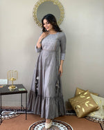 Fastival special cotton lurexgown - Joshindia