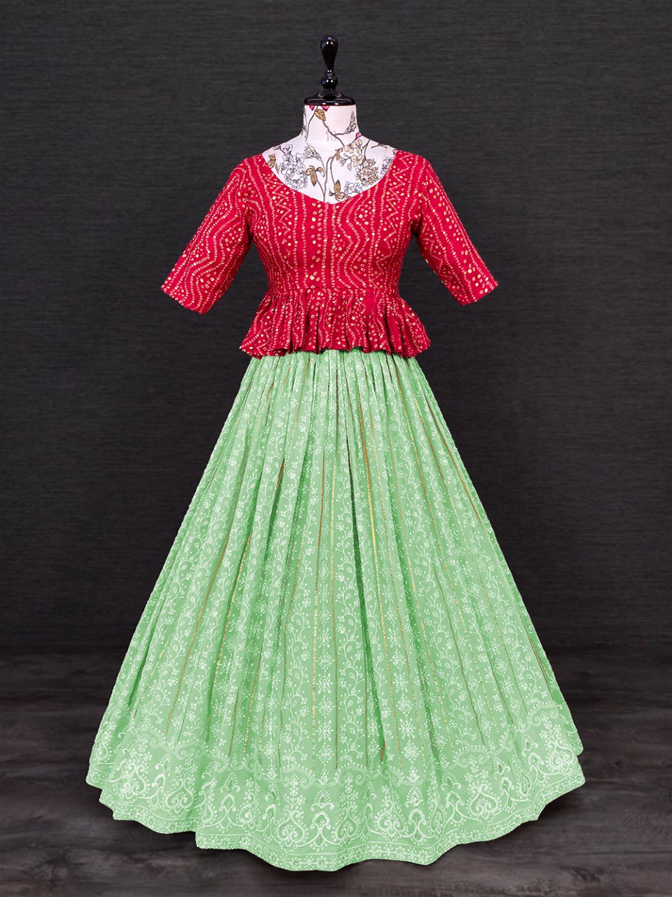 Trendy Pista colour Designer Lehenga Choli Buy Now - Joshindia