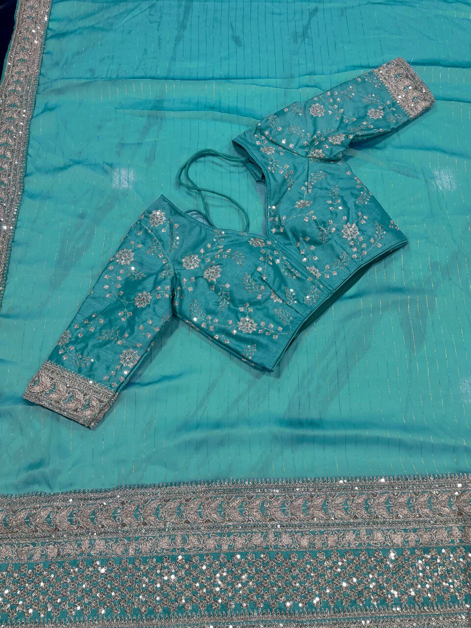 Sky Blue Color Saree Collection Buy Now - Joshindia