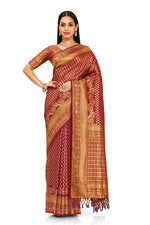 Red Color Weaving Saree For Trendy look - Joshindia