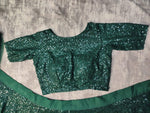Gorgeous Green Color Sequins Ruffle Lehenga Choli - Joshindia