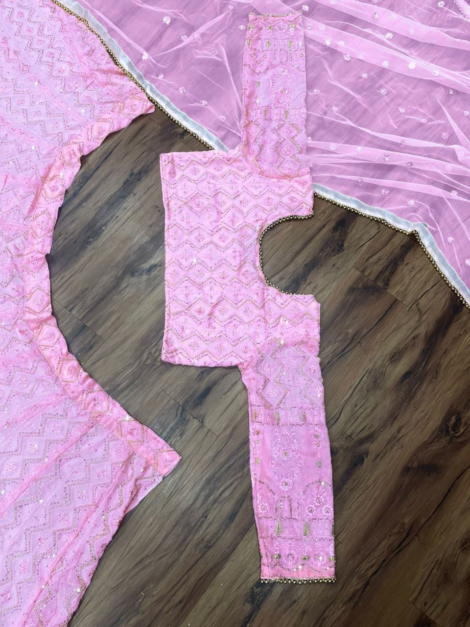 navratri special lehenga choli In Pink Color - Joshindia