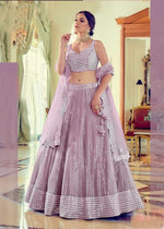 Beautiful Lilac Color Lehenga Choli For Wedding - Joshindia