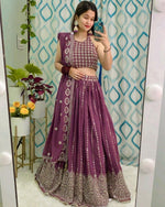 Trending Wine Color Gorgeous Look Lehenga Choli - Joshindia