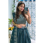 Trending Blue Color Gorgeous Look Lehenga Choli - Joshindia