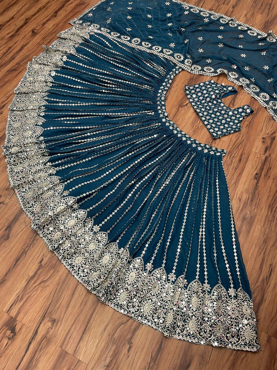 Trending Blue Color Gorgeous Look Lehenga Choli - Joshindia