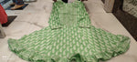 Light Pista Color Short anaarkali kurti with full flair sharara and dupatta - Joshindia