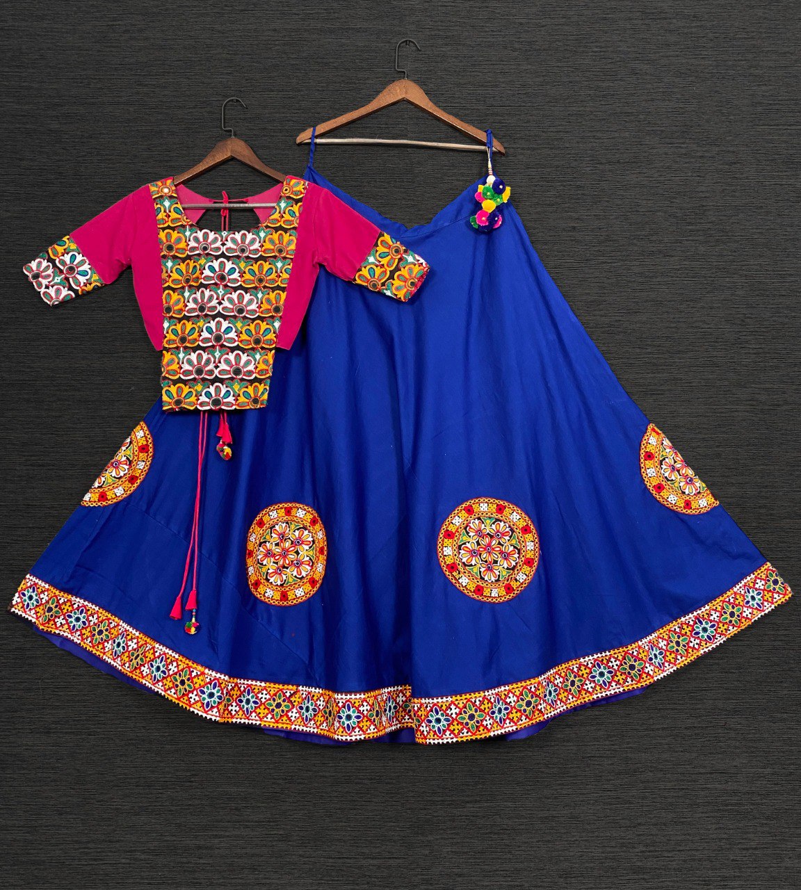 Buy Navratri Chaniya Choli Garba Dress Online Blue Color - Joshindia