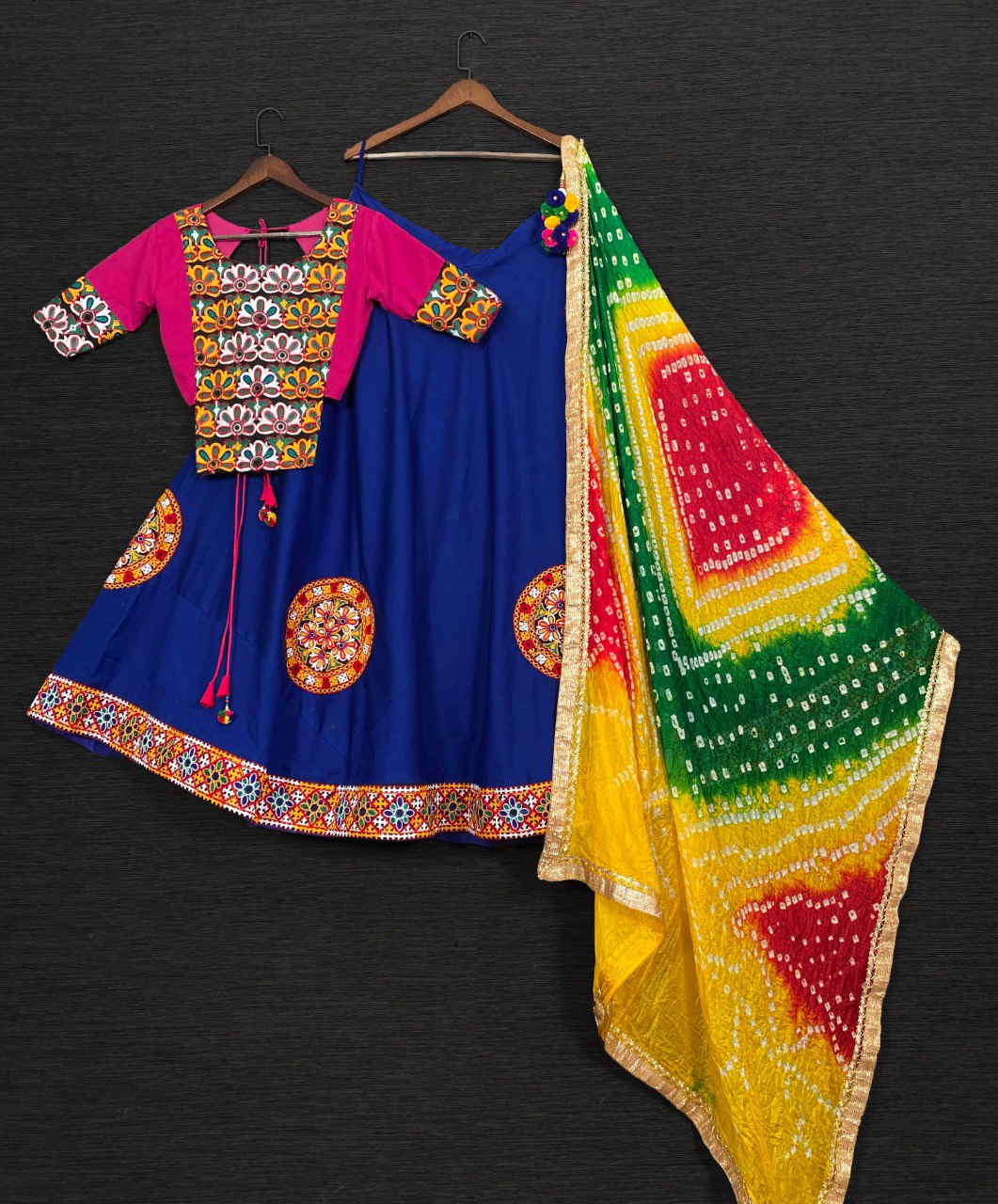 Buy Navratri Chaniya Choli Garba Dress Online Blue Color - Joshindia
