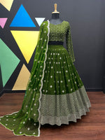 Green Color Lehenga Choli For Wedding Buy now - Joshindia
