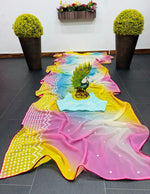 Multi Color Lehriya Print Designer Saree Buy Now - Joshindia
