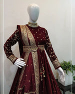 Maroon color Pakistani Wedding Dress Buy Online - Joshindia