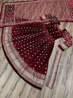 Maroon color Pakistani Wedding Dress Buy Online - Joshindia