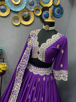 Purple Color lehenga choli for women Buy Online - Joshindia